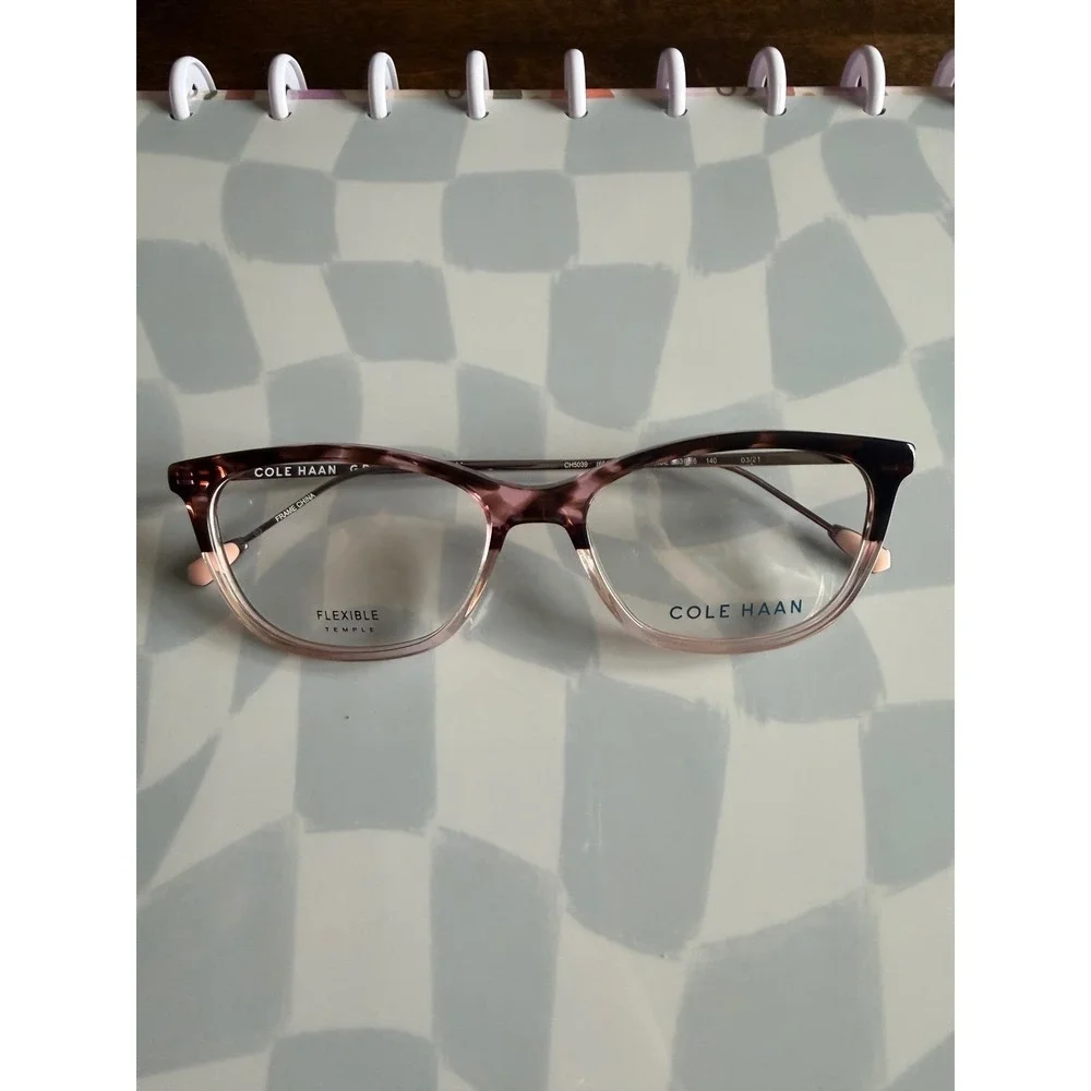 Cole Haan CH5039 651 Blush Tortoise Cat Eye‎ Eyeglasses Frames 53-16-140 Case